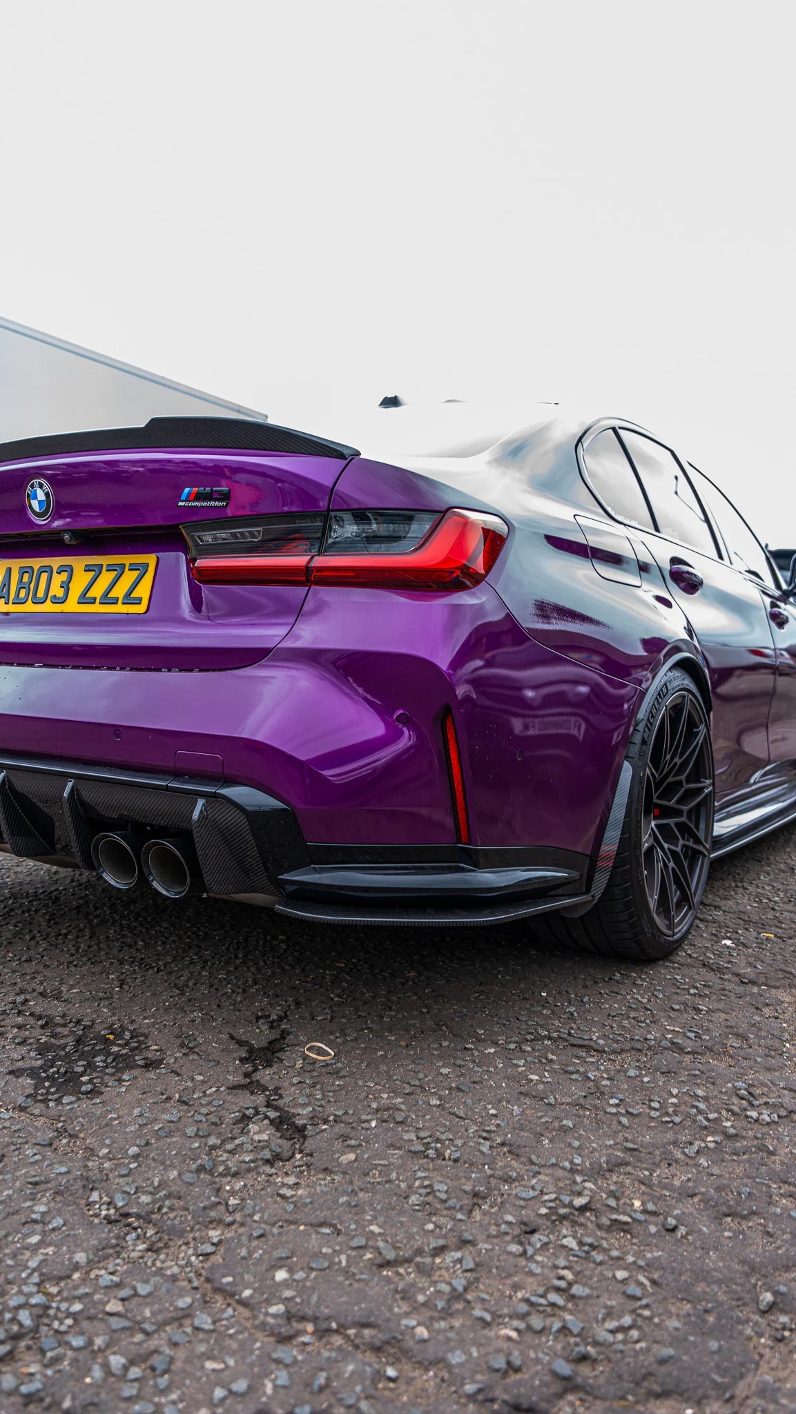 KP BMW M3 Pre Preg Carbon Fibre Rear Corner Splitter Extensions (G80/G81)