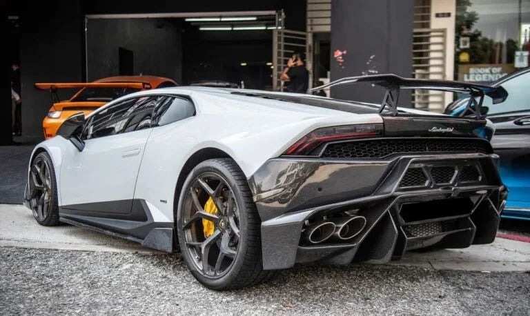 KP Lamborghini Huracan Pre Preg Carbon Fibre V-Style Rear Bumper