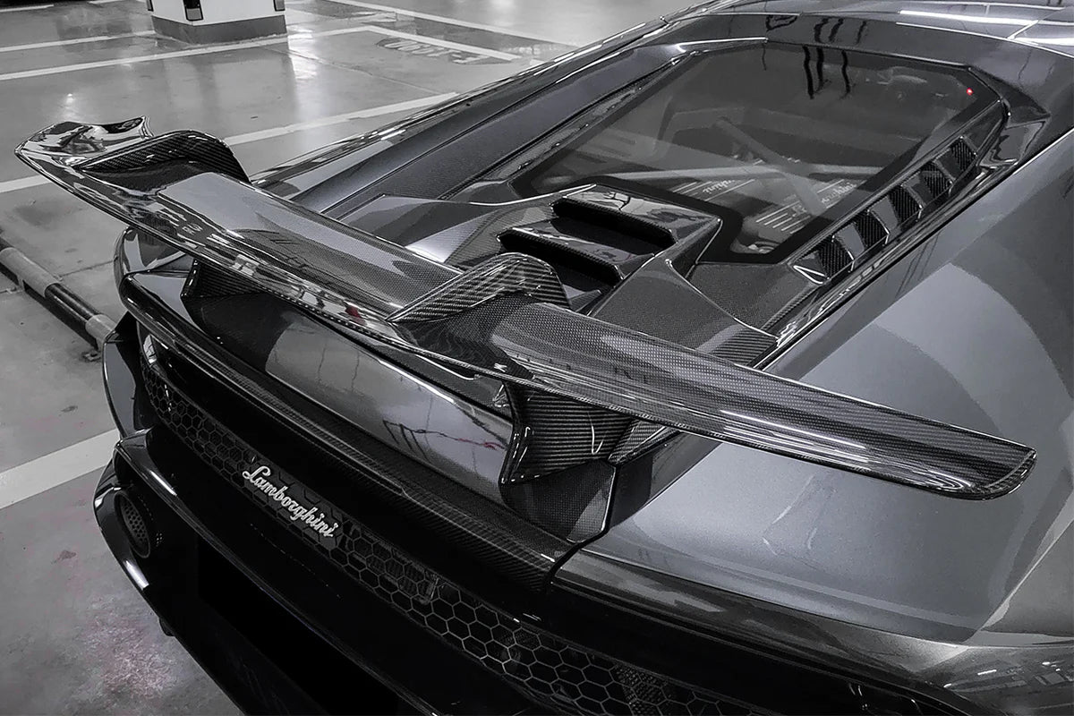 KP Lamborghini Huracan Pre Preg Carbon Fibre Performante Style Rear Wing & Base