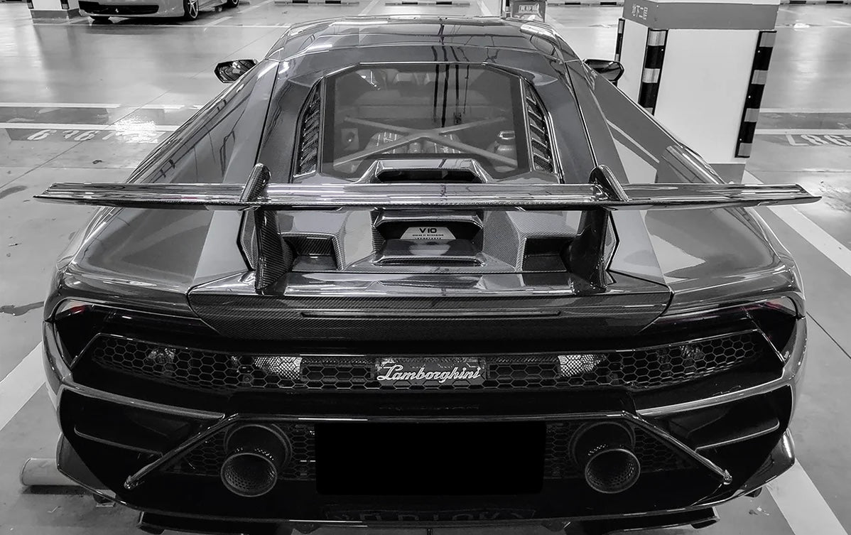 KP Lamborghini Huracan Pre Preg Carbon Fibre Performante Style Rear Wing & Base