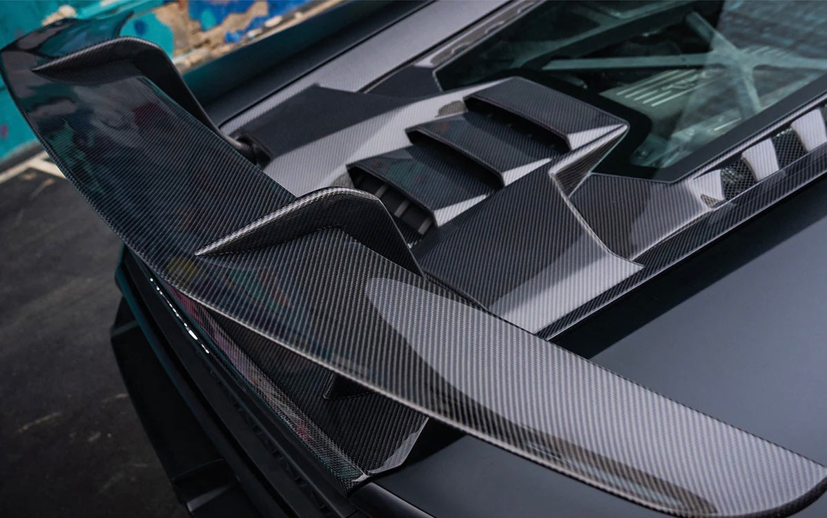 KP Lamborghini Huracan Pre Preg Carbon Fibre Performante Style Rear Wing & Base