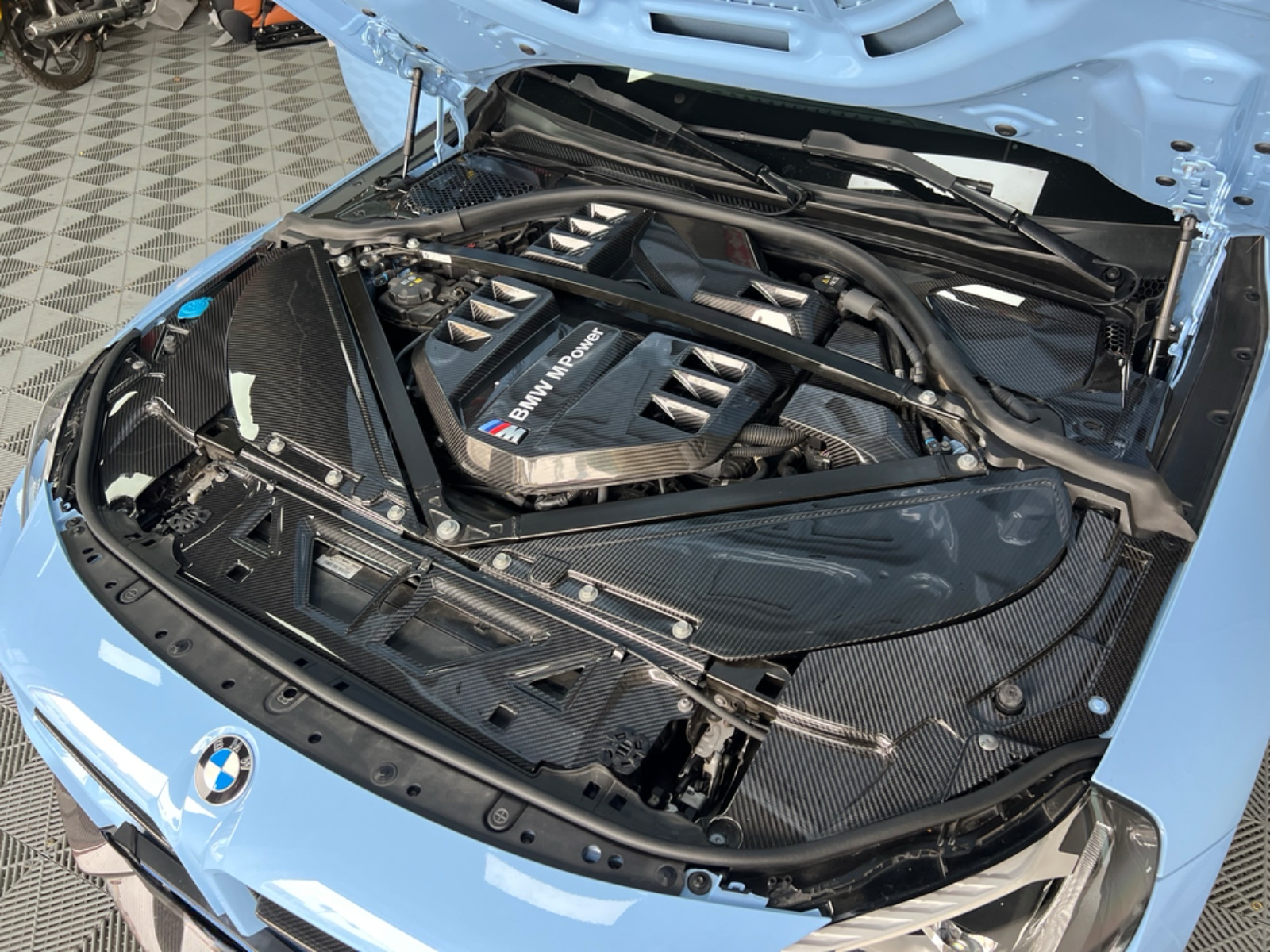 KP BMW M2/M3/M4 PRE PREG DRY CARBON FIBRE ENGINE BAY COVER SET (G80/G81/G82/G83/G87)