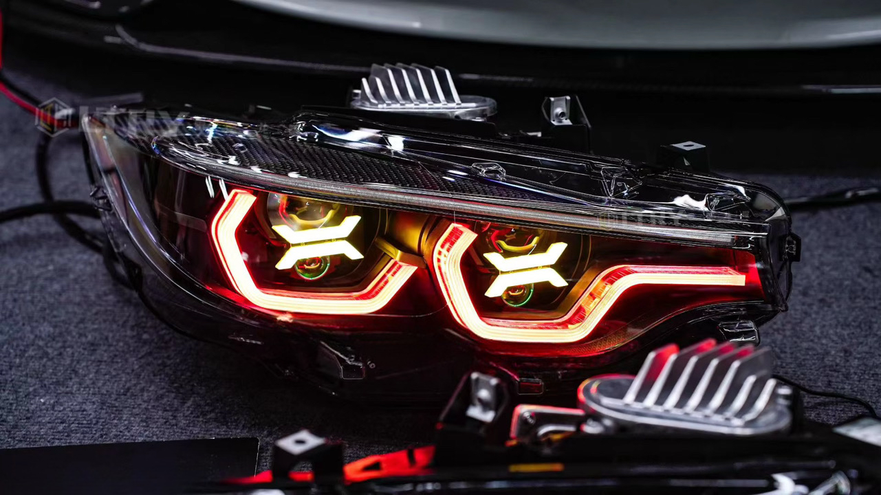 KP BMW M3/M4 Custom Design RGB X-Eyes Headlights (F80/82/83)
