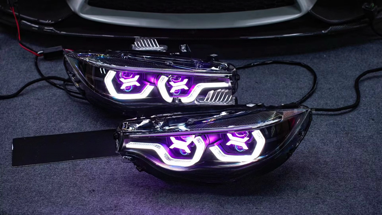 KP BMW M3/M4 Custom Design RGB X-Eyes Headlights (F80/82/83)