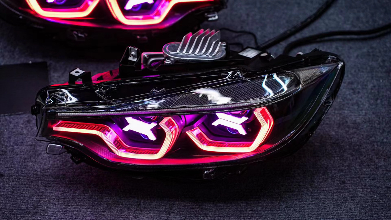 KP BMW M3/M4 Custom Design RGB X-Eyes Headlights (F80/82/83)