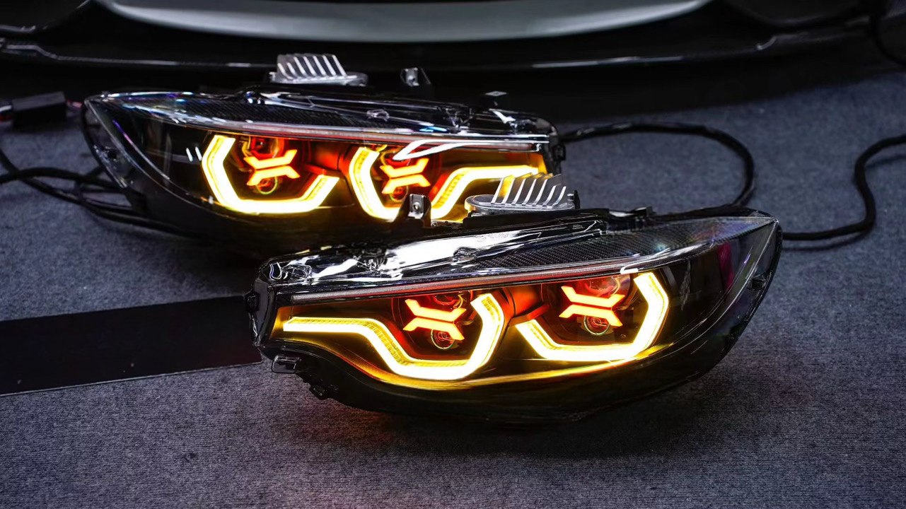 KP BMW M3/M4 Custom Design RGB X-Eyes Headlights (F80/82/83)