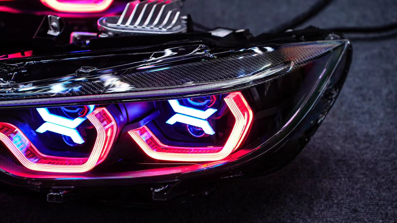 KP BMW M3/M4 Custom Design RGB X-Eyes Headlights (F80/82/83)