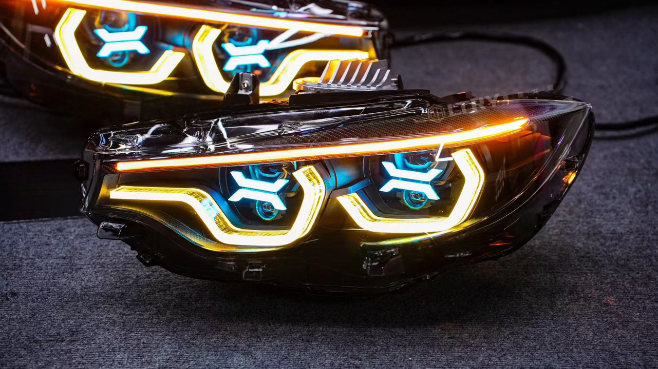 KP BMW M3/M4 Custom Design RGB X-Eyes Headlights (F80/82/83)