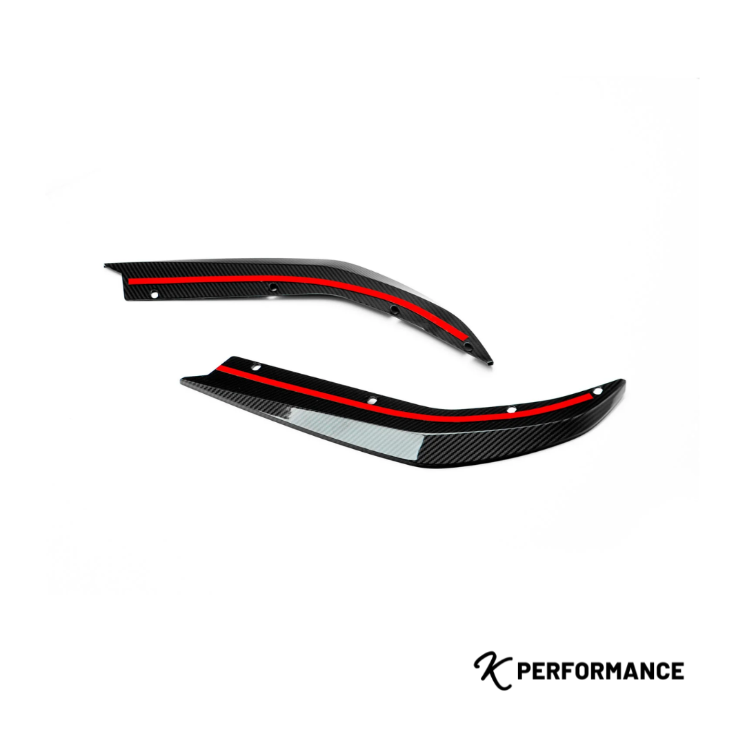 KP BMW M4 Pre Preg Carbon Fibre Rear Corner Splitter Extensions (G82/G83)