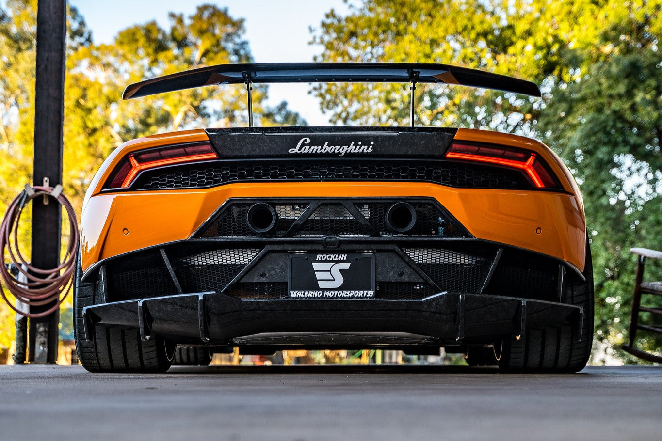 1016 INDUSTRIES LAMBORGHINI HURACAN LP610 V2 Carbon Fibre Rear Bumper & Diffuser