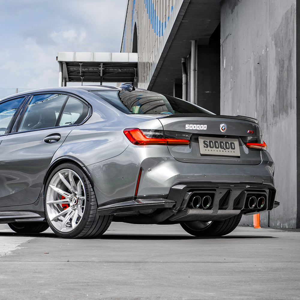 SOOQOO BMW M3/M4 V2 Rear Diffuser + Rear Splitters (G80/G81/G82/G83)