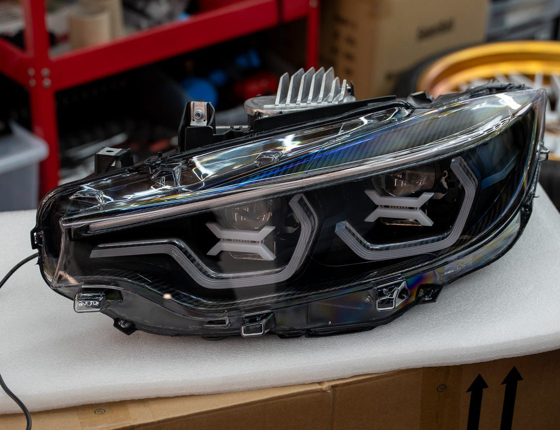 KP BMW M3/M4 Custom Design RGB X-Eyes iKon Headlights (F80/82/83)