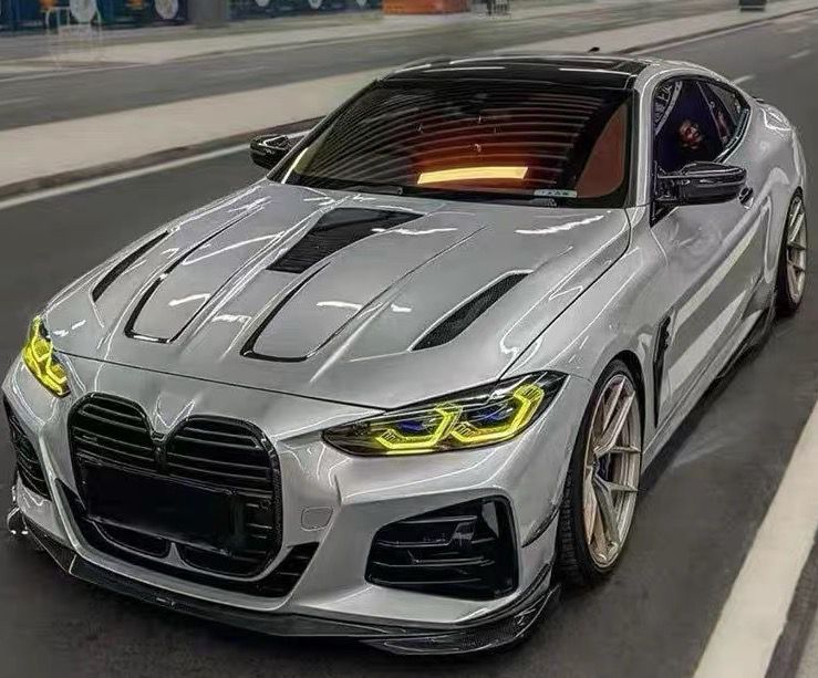 KP BMW M3/M4 PRE PREG DRY CARBON FIBRE HOOD/BONNET WITH GLASS ENGINE BAY (G80/G81/G82/G83)
