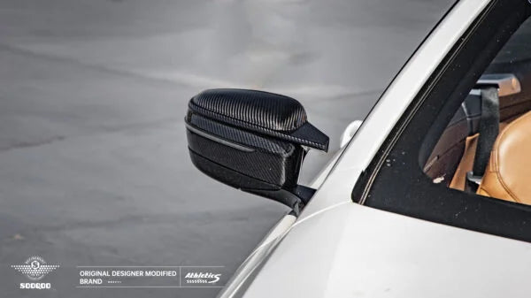 SOOQOO BMW 8 Series Pre Preg Carbon Fibre Mirror Caps RHD (G14/G15/G16)