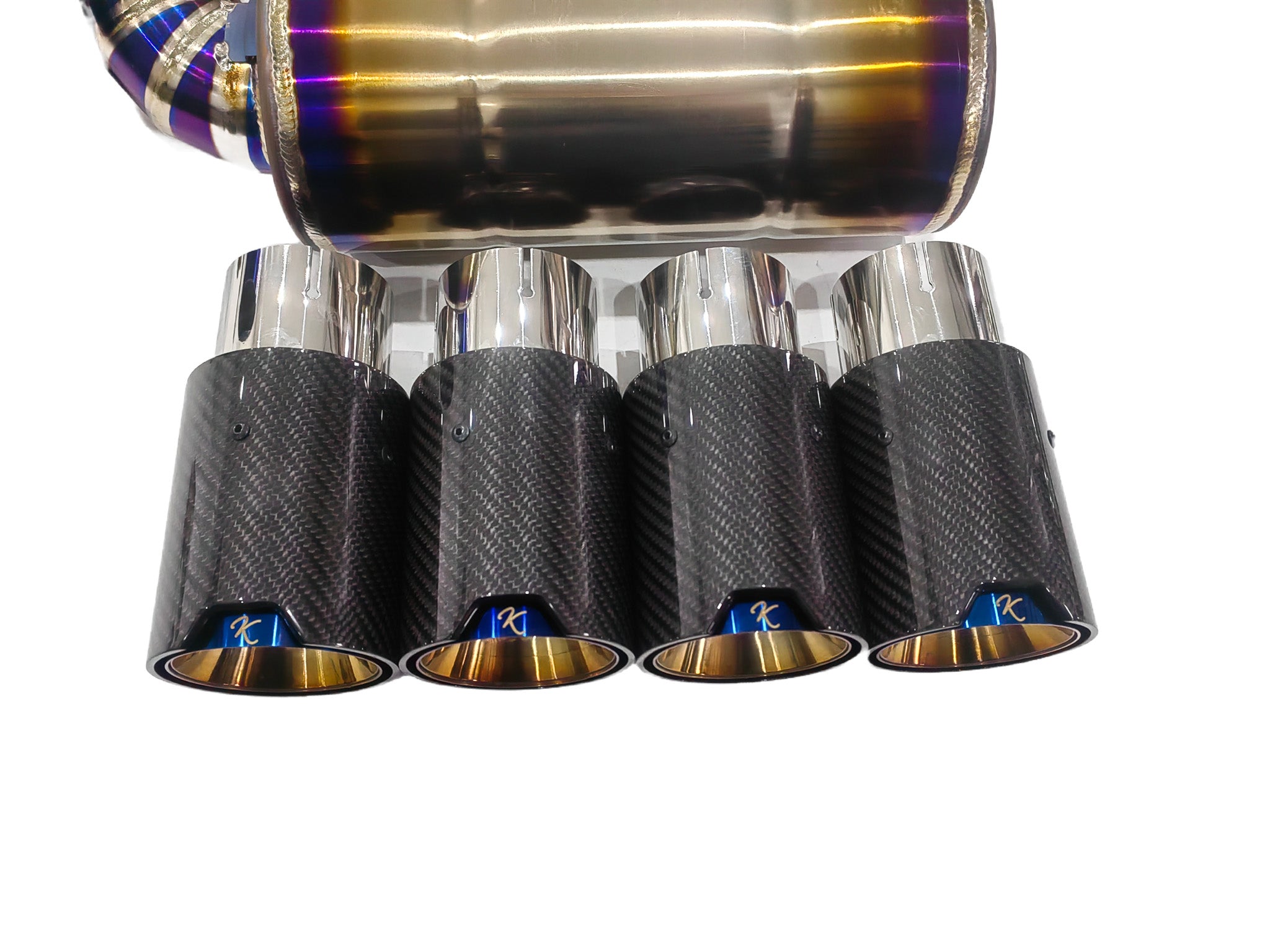 KP BMW M3/M4 TITANIUM VALVE CONTROL EXHAUST SYSTEM WITH CARBON TIPS (F80/F82/F83)