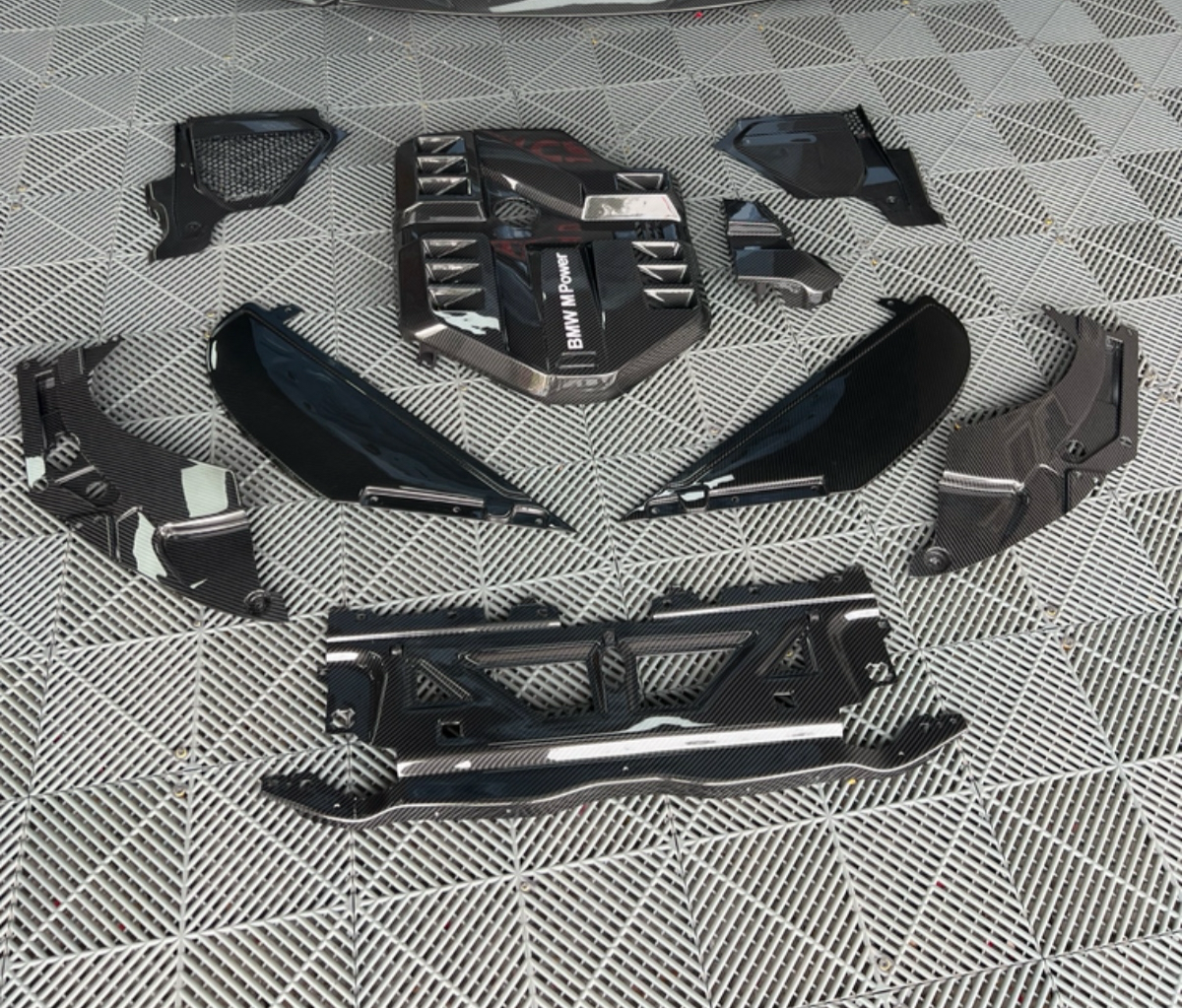 KP BMW M2/M3/M4 PRE PREG DRY CARBON FIBRE ENGINE BAY COVER SET (G80/G81/G82/G83/G87)
