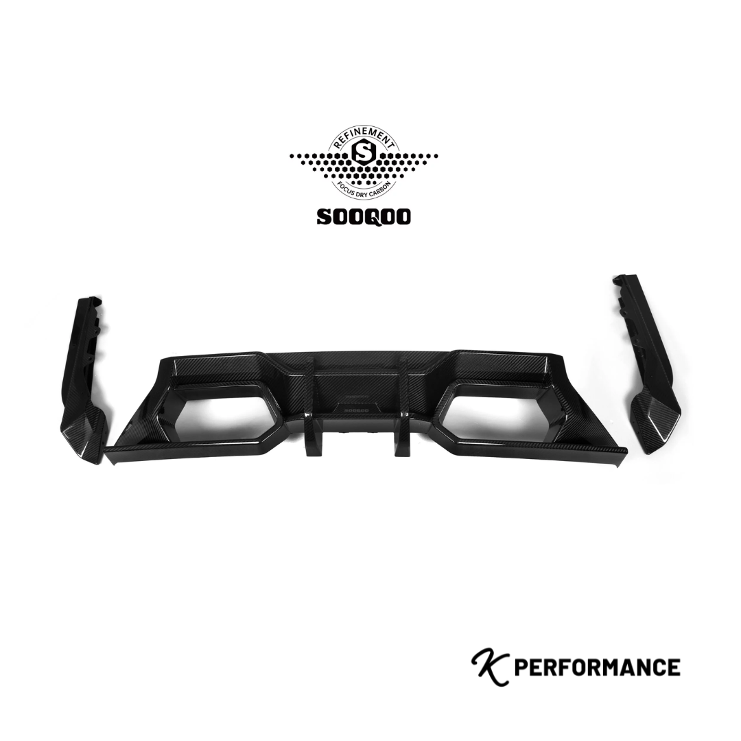 SOOQOO BMW M2 Pre Preg Carbon Fibre Rear Diffuser (G87)