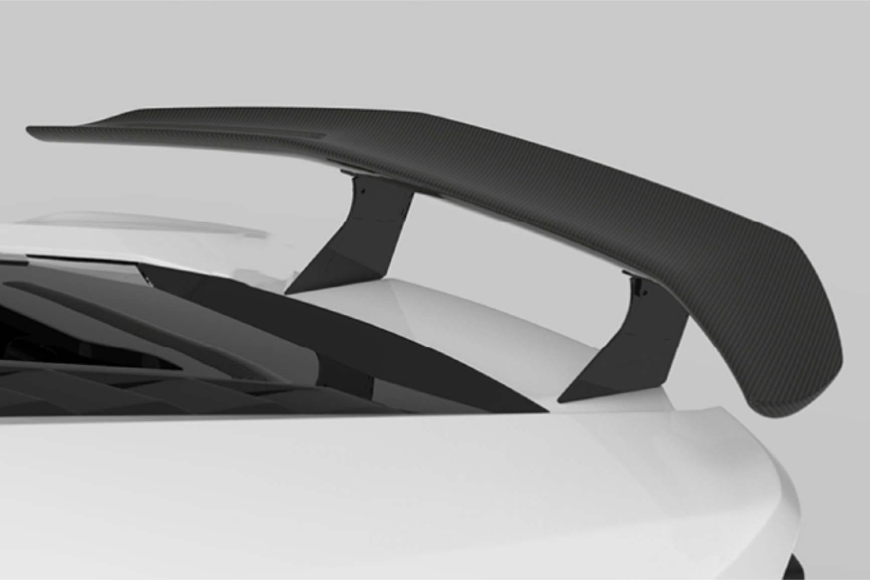 1016 INDUSTRIES LAMBORGHINI HURACAN LP610 Carbon Fibre V2 Rear Wing Spoiler & Base